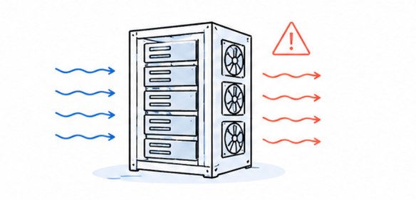 Illustration: air-cooled server rack at its limits